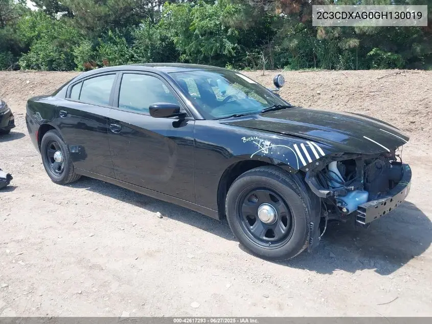 2016 Dodge Charger Police VIN: 2C3CDXAG0GH130019 Lot: 42617293