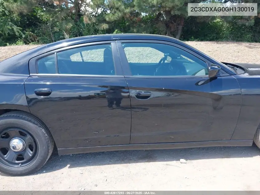 2016 Dodge Charger Police VIN: 2C3CDXAG0GH130019 Lot: 42617293