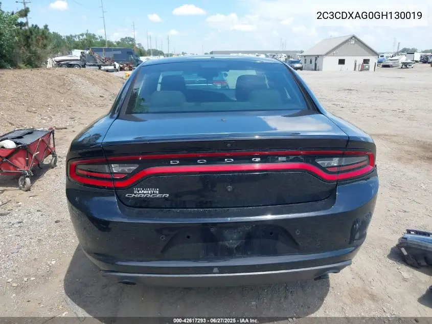 2016 Dodge Charger Police VIN: 2C3CDXAG0GH130019 Lot: 42617293