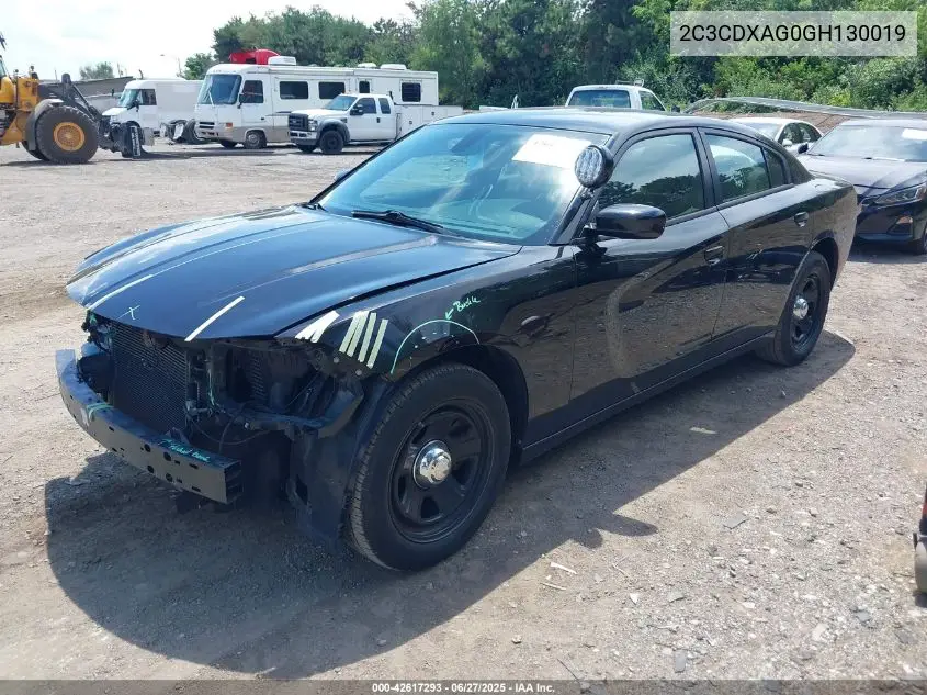 2016 Dodge Charger Police VIN: 2C3CDXAG0GH130019 Lot: 42617293
