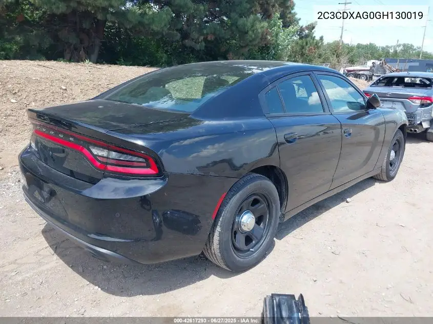 2016 Dodge Charger Police VIN: 2C3CDXAG0GH130019 Lot: 42617293
