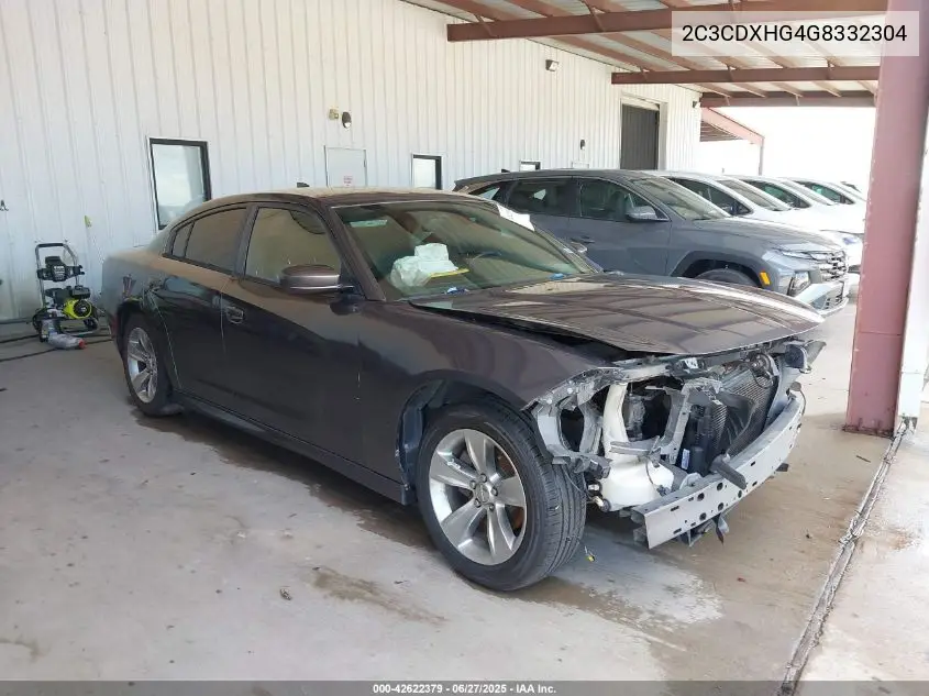 2016 Dodge Charger Sxt VIN: 2C3CDXHG4G8332304 Lot: 42622379
