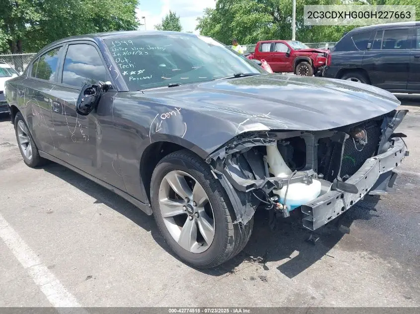 2016 Dodge Charger Sxt VIN: 2C3CDXHG0GH227663 Lot: 42774518