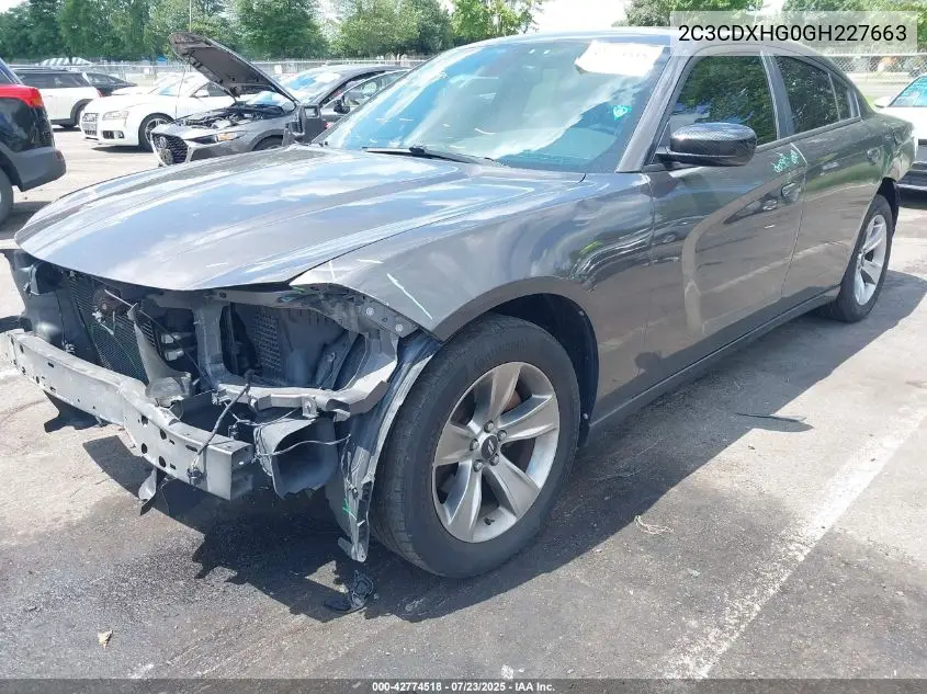 2016 Dodge Charger Sxt VIN: 2C3CDXHG0GH227663 Lot: 42774518
