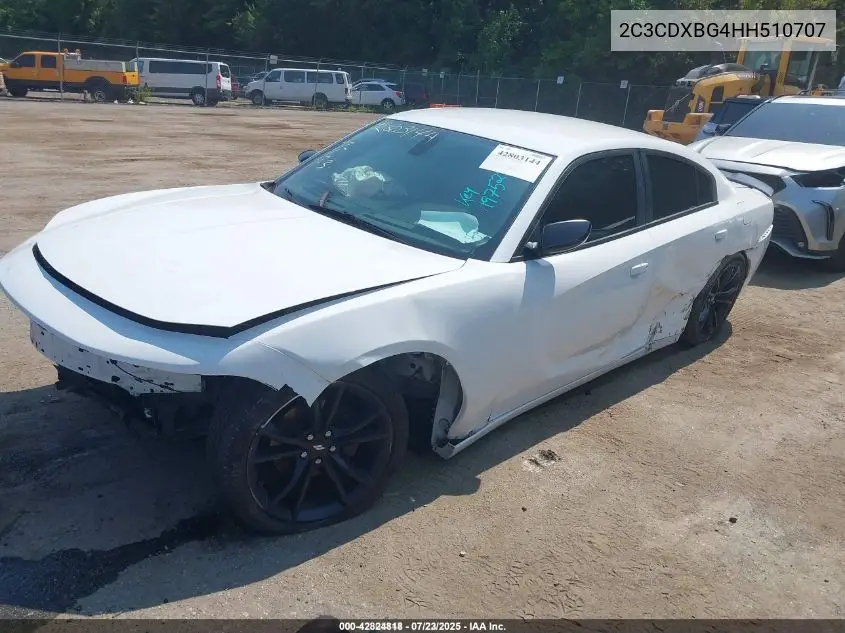 2017 Dodge Charger Se Rwd VIN: 2C3CDXBG4HH510707 Lot: 42824818