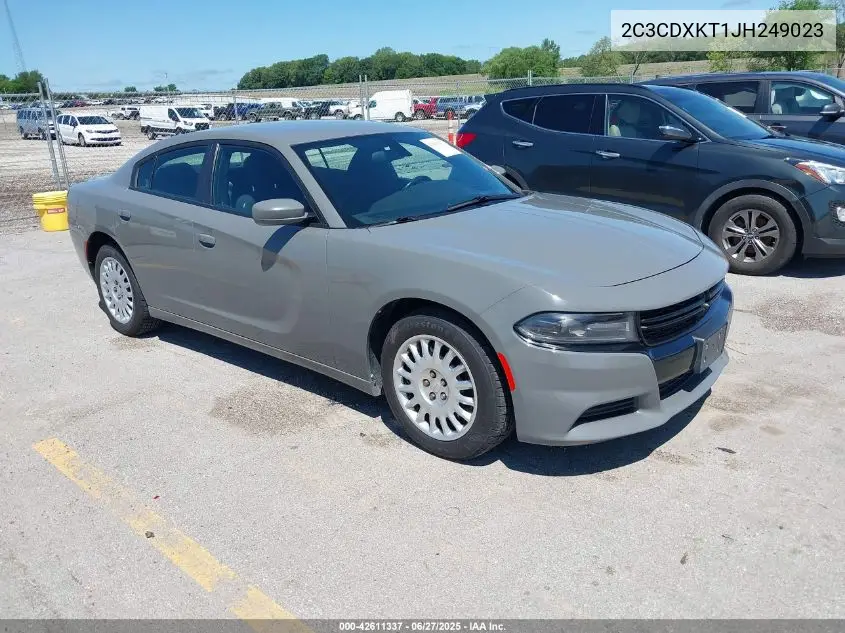 2018 Dodge Charger Police Awd VIN: 2C3CDXKT1JH249023 Lot: 42611337
