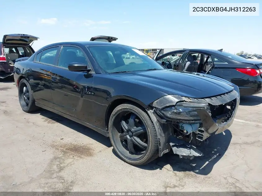 2018 Dodge Charger Sxt Rwd VIN: 2C3CDXBG4JH312263 Lot: 42618838