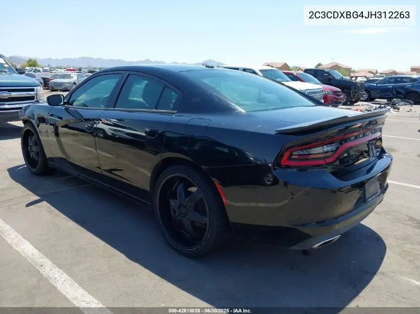 2018 Dodge Charger Sxt Rwd VIN: 2C3CDXBG4JH312263 Lot: 42618838