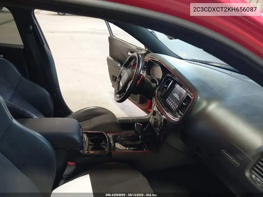 2019 Dodge Charger R/T Rwd VIN: 2C3CDXCT2KH656087 Lot: 42265589