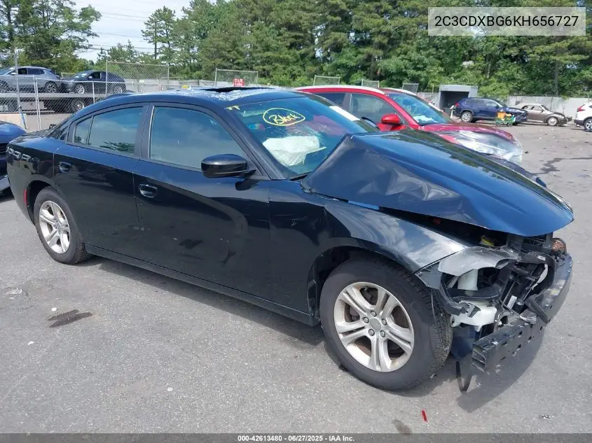 2019 Dodge Charger Sxt Rwd VIN: 2C3CDXBG6KH656727 Lot: 42613480