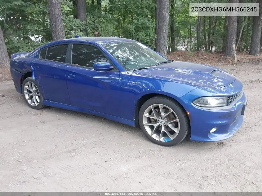 2021 Dodge Charger Gt Rwd VIN: 2C3CDXHG6MH566245 Lot: 42567434
