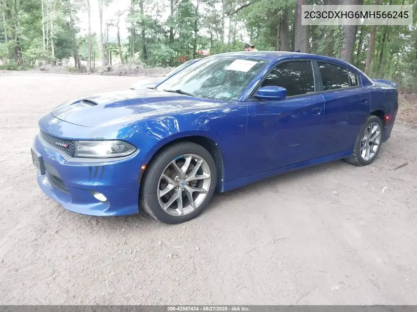 2021 Dodge Charger Gt Rwd VIN: 2C3CDXHG6MH566245 Lot: 42567434
