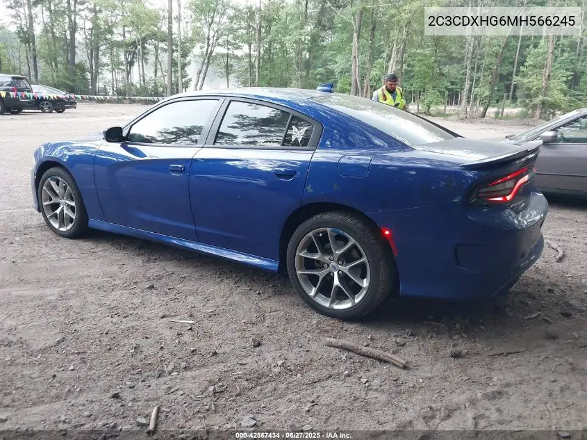 2021 Dodge Charger Gt Rwd VIN: 2C3CDXHG6MH566245 Lot: 42567434
