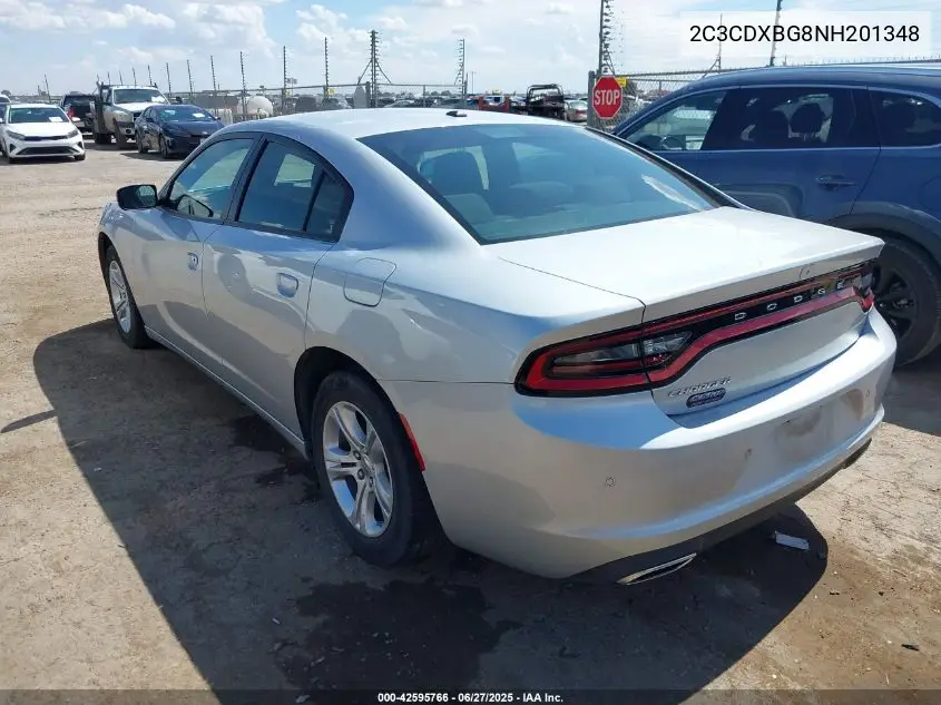 2022 Dodge Charger Sxt Rwd VIN: 2C3CDXBG8NH201348 Lot: 42595766