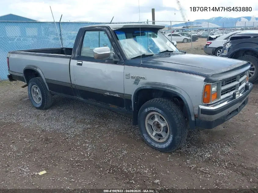 1987 Dodge Dakota VIN: 1B7GR14M7HS453880 Lot: 41987633