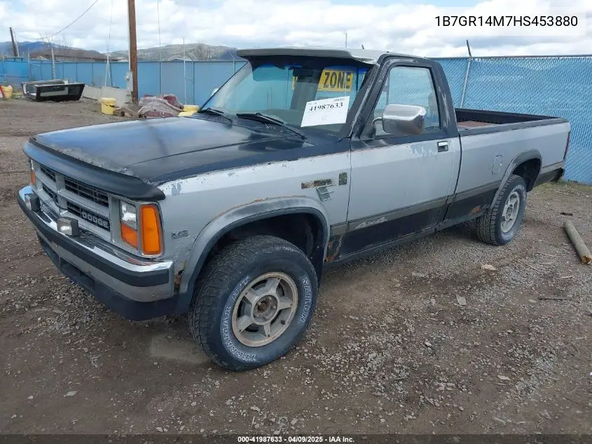 1987 Dodge Dakota VIN: 1B7GR14M7HS453880 Lot: 41987633