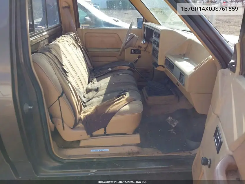 1988 Dodge Dakota VIN: 1B7GR14X0JS761859 Lot: 42012991