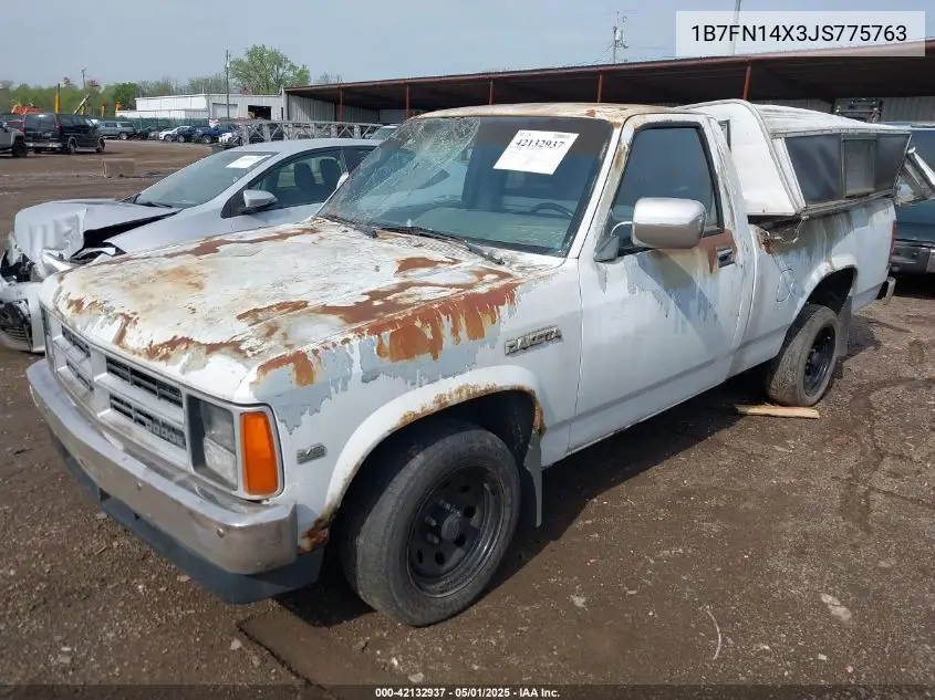 1988 Dodge Dakota VIN: 1B7FN14X3JS775763 Lot: 42132937
