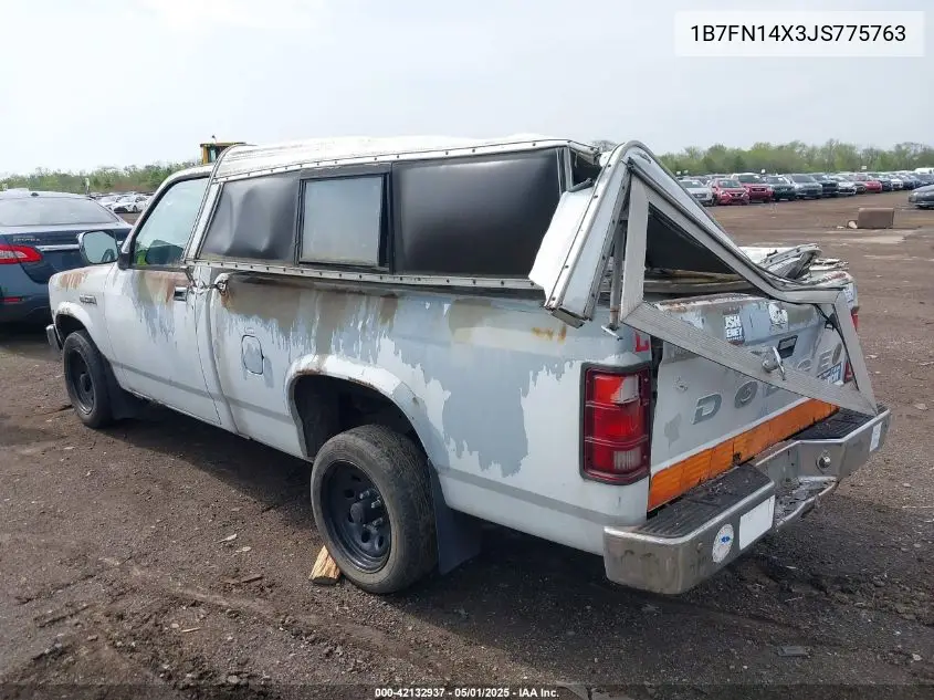 1988 Dodge Dakota VIN: 1B7FN14X3JS775763 Lot: 42132937