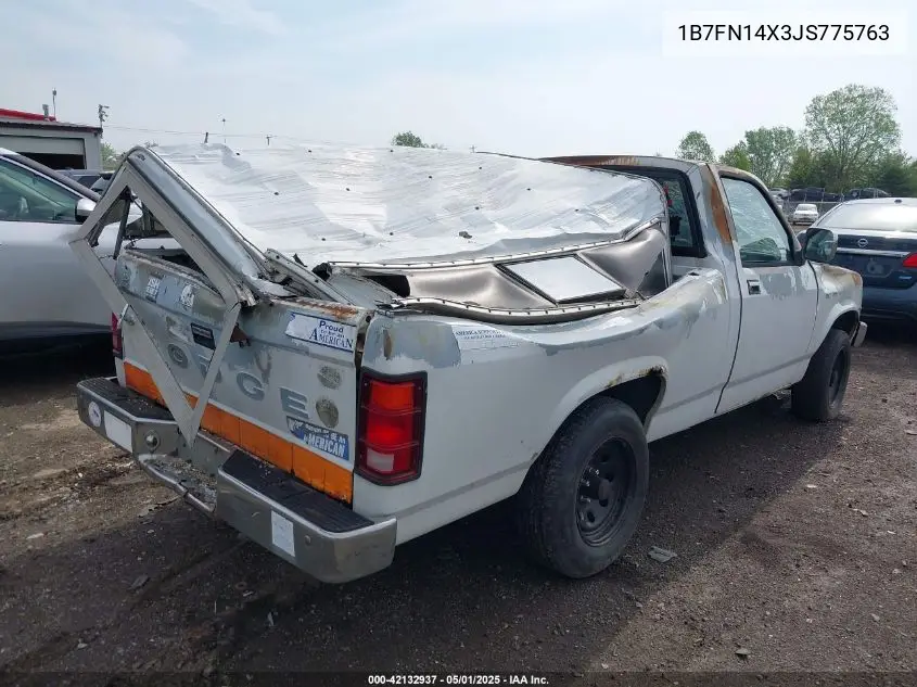 1988 Dodge Dakota VIN: 1B7FN14X3JS775763 Lot: 42132937