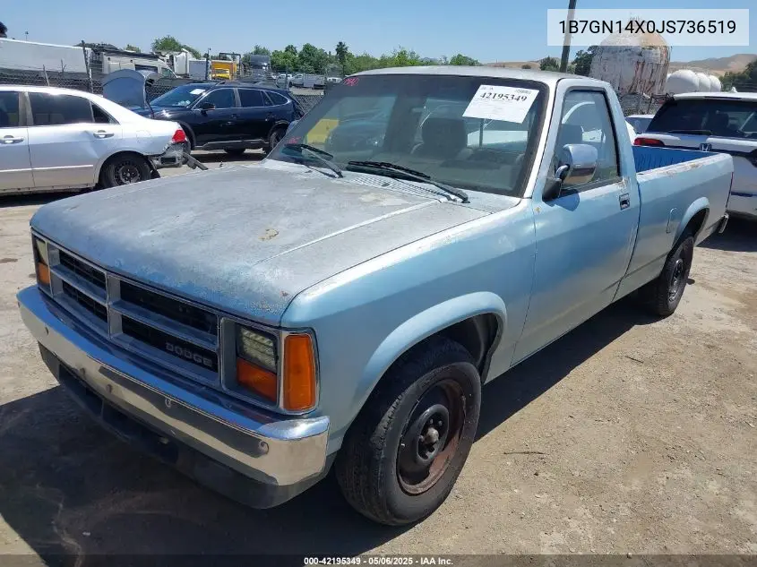 1988 Dodge Dakota VIN: 1B7GN14X0JS736519 Lot: 42195349