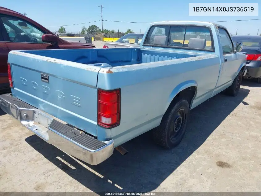 1988 Dodge Dakota VIN: 1B7GN14X0JS736519 Lot: 42195349