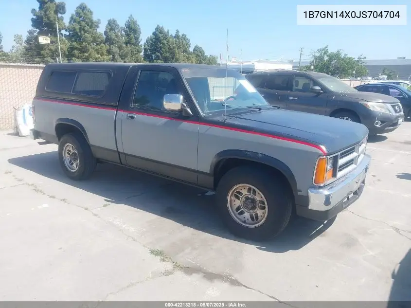 1988 Dodge Dakota VIN: 1B7GN14X0JS704704 Lot: 42213218