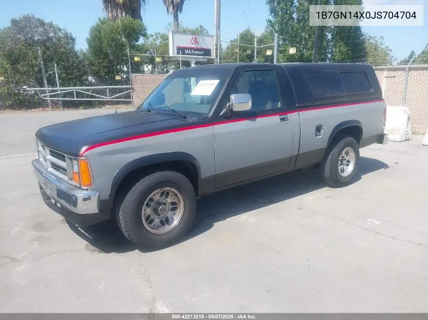 1988 Dodge Dakota VIN: 1B7GN14X0JS704704 Lot: 42213218