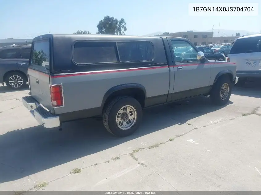1988 Dodge Dakota VIN: 1B7GN14X0JS704704 Lot: 42213218