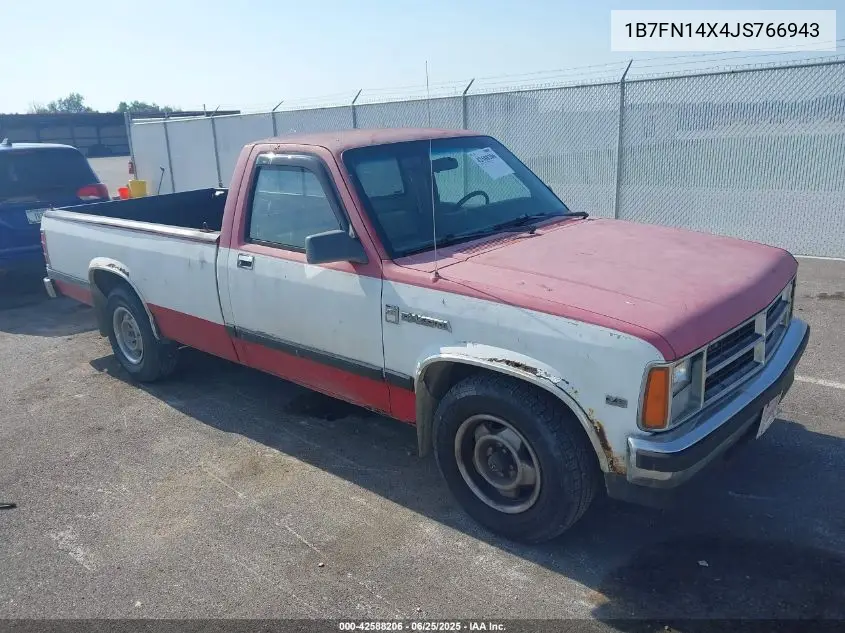 1988 Dodge Dakota VIN: 1B7FN14X4JS766943 Lot: 42588206