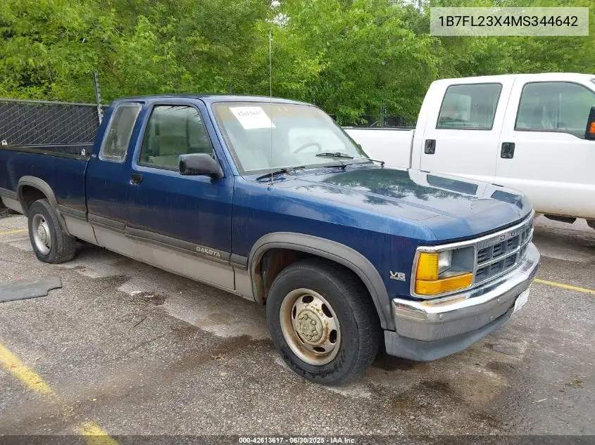 1991 Dodge Dakota VIN: 1B7FL23X4MS344642 Lot: 42613617