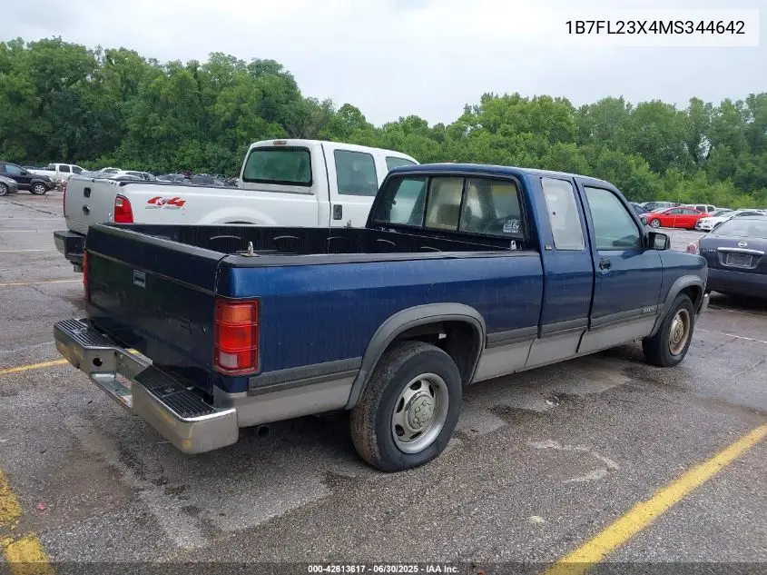 1991 Dodge Dakota VIN: 1B7FL23X4MS344642 Lot: 42613617
