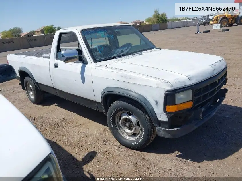 1992 Dodge Dakota VIN: 1B7FL26X4NS552470 Lot: 41981783