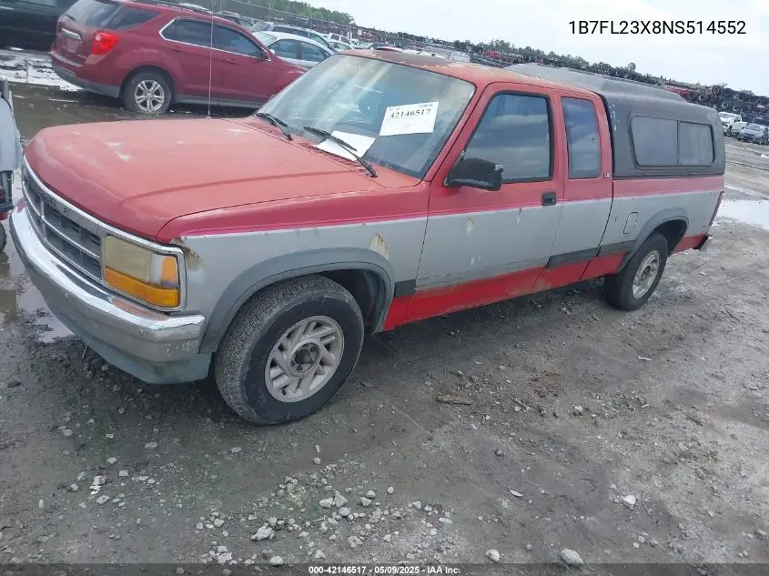 1992 Dodge Dakota VIN: 1B7FL23X8NS514552 Lot: 42146517