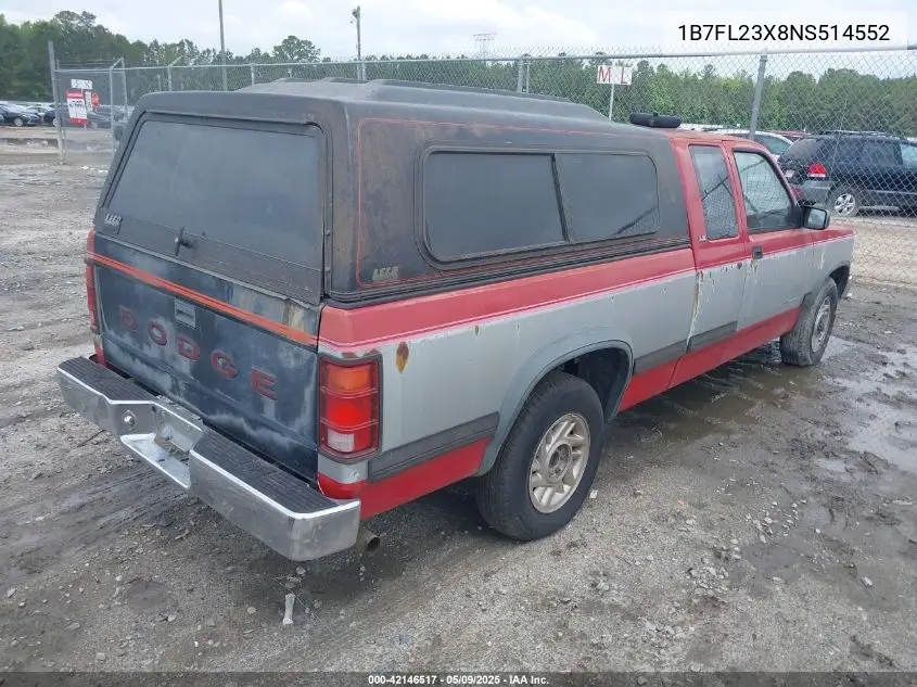 1992 Dodge Dakota VIN: 1B7FL23X8NS514552 Lot: 42146517