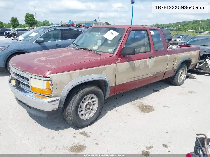 1992 Dodge Dakota VIN: 1B7FL23X5NS645955 Lot: 42285681