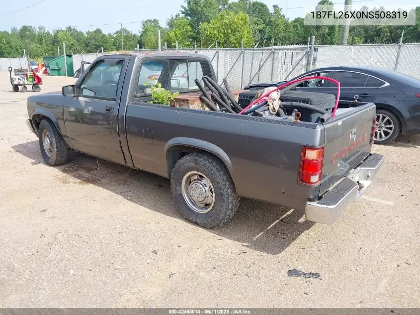 1992 Dodge Dakota VIN: 1B7FL26X0NS508319 Lot: 42468014