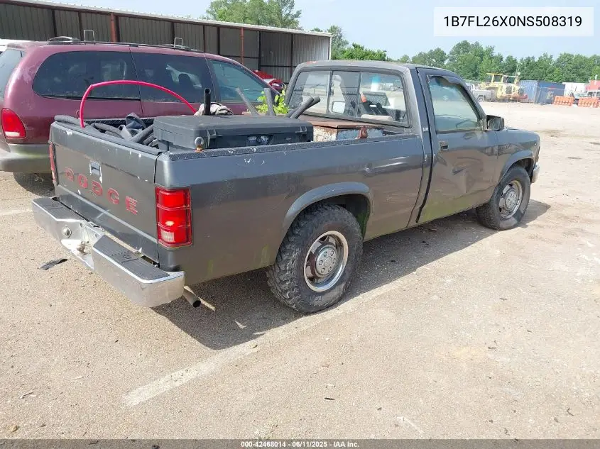1992 Dodge Dakota VIN: 1B7FL26X0NS508319 Lot: 42468014
