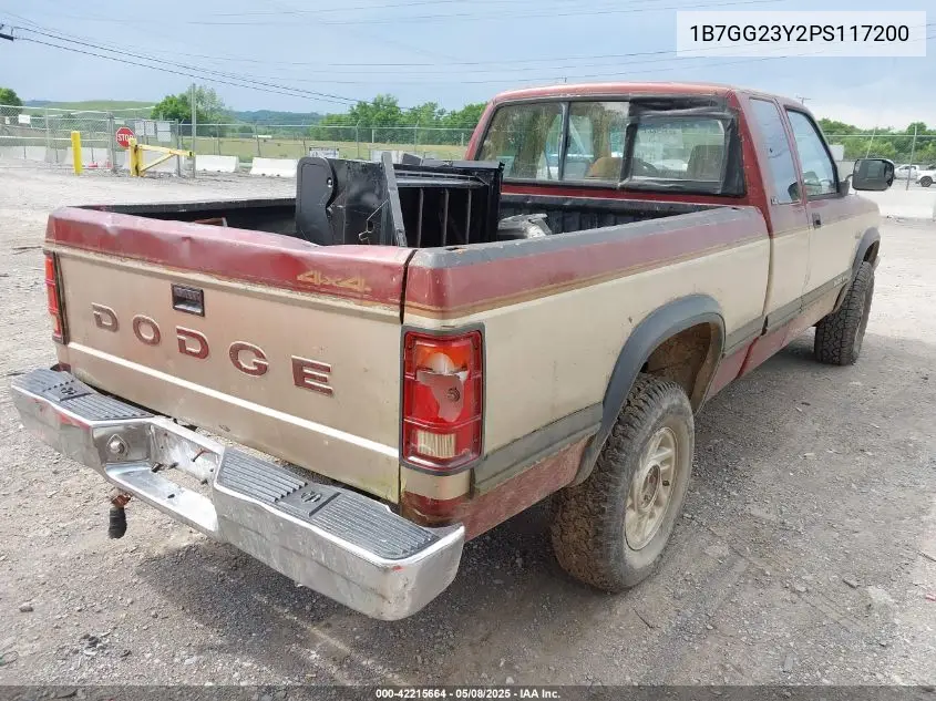 1993 Dodge Dakota VIN: 1B7GG23Y2PS117200 Lot: 42215664