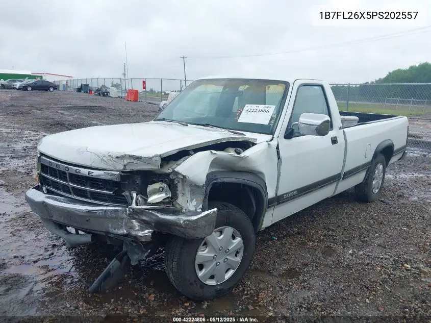 1993 Dodge Dakota VIN: 1B7FL26X5PS202557 Lot: 42224806