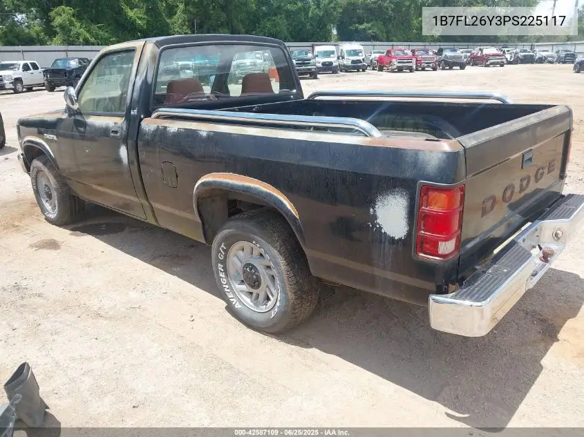 1993 Dodge Dakota VIN: 1B7FL26Y3PS225117 Lot: 42587109