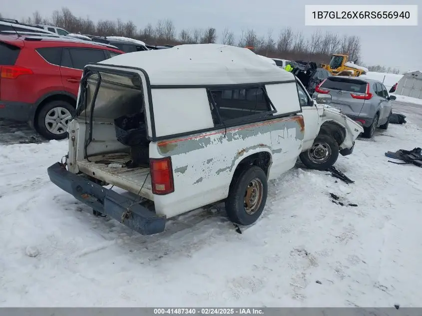 1994 Dodge Dakota VIN: 1B7GL26X6RS656940 Lot: 41487340