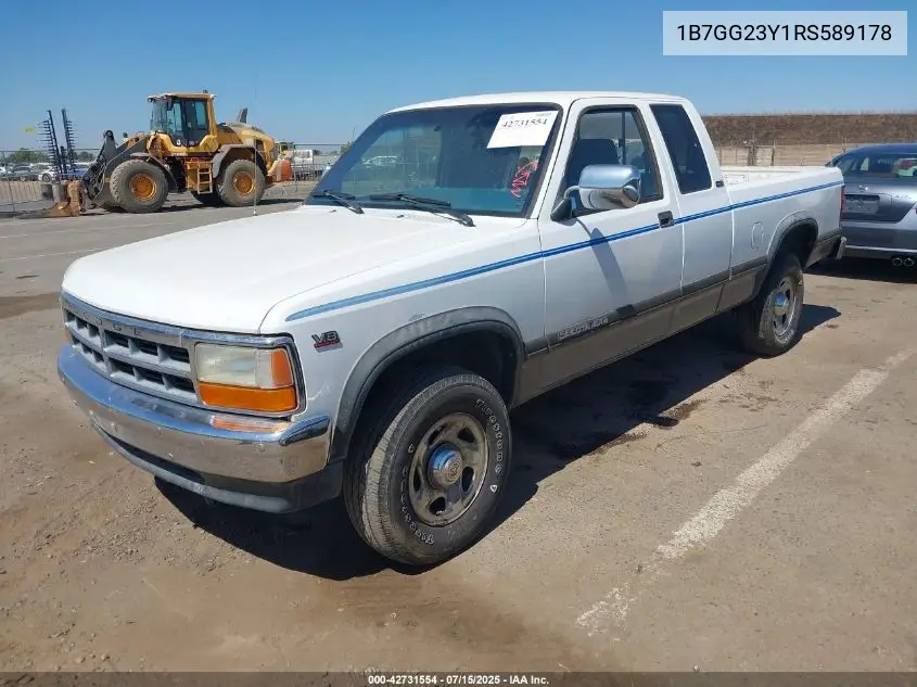 1994 Dodge Dakota VIN: 1B7GG23Y1RS589178 Lot: 42731554
