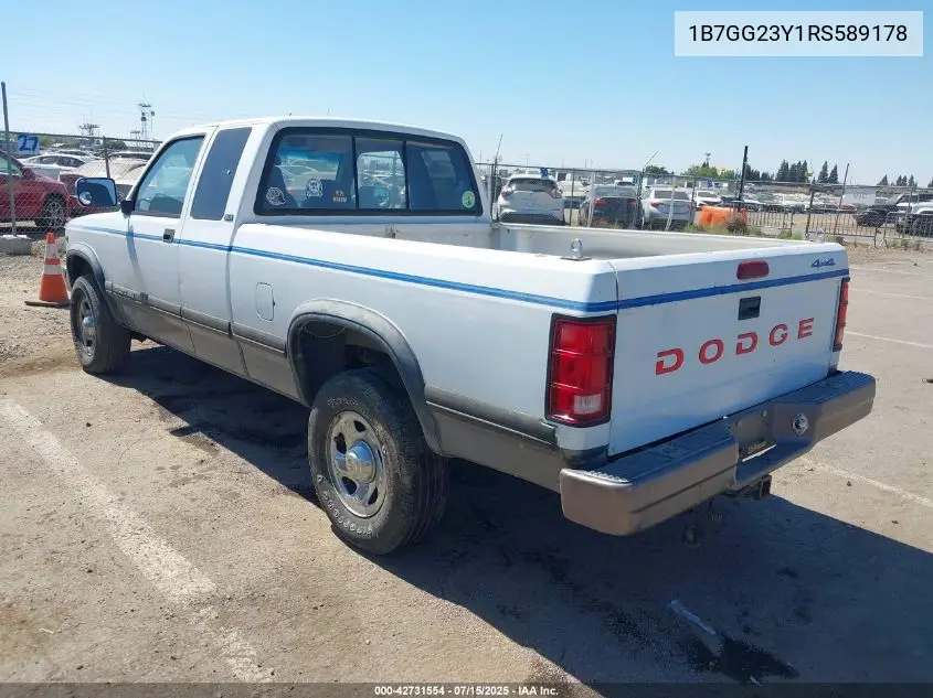 1994 Dodge Dakota VIN: 1B7GG23Y1RS589178 Lot: 42731554