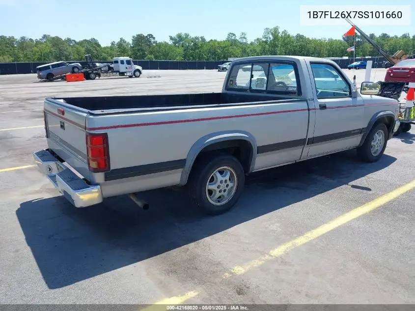 1995 Dodge Dakota VIN: 1B7FL26X7SS101660 Lot: 42168020
