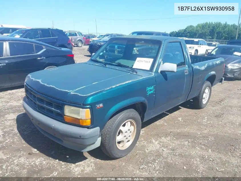 1995 Dodge Dakota VIN: 1B7FL26X1SW930958 Lot: 42517165