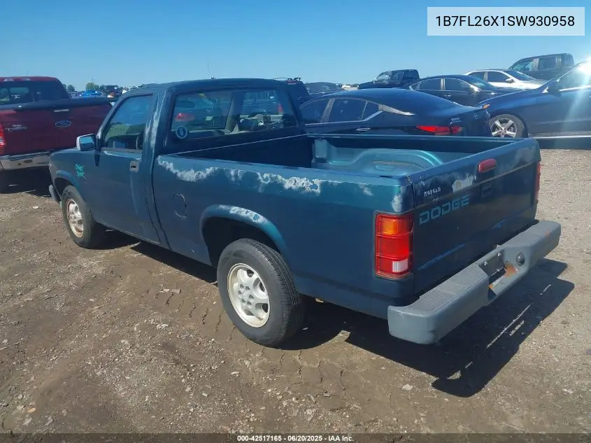 1995 Dodge Dakota VIN: 1B7FL26X1SW930958 Lot: 42517165