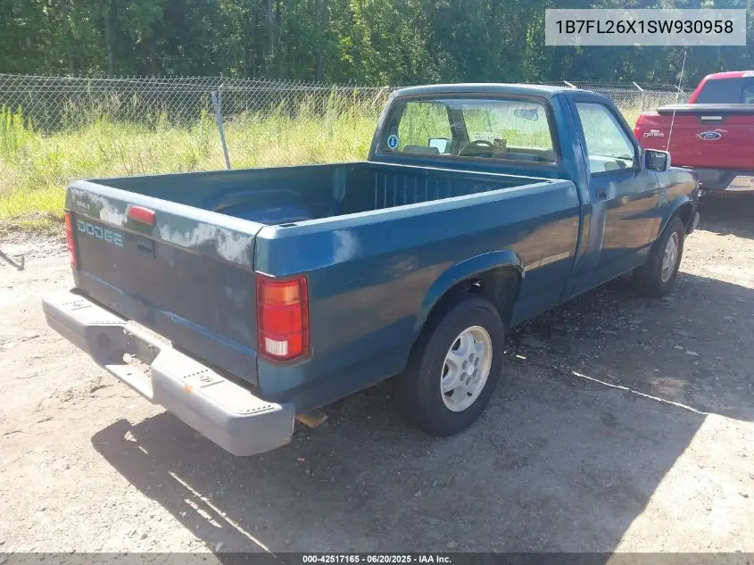 1995 Dodge Dakota VIN: 1B7FL26X1SW930958 Lot: 42517165