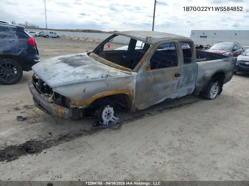 1998 Dodge Dakota Slt/Sport VIN: 1B7GG22Y1WS584852 Lot: 12294765