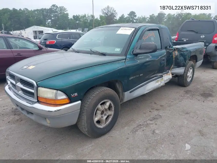 1998 Dodge Dakota Slt/Sport VIN: 1B7GL22X5WS718331 Lot: 42581519